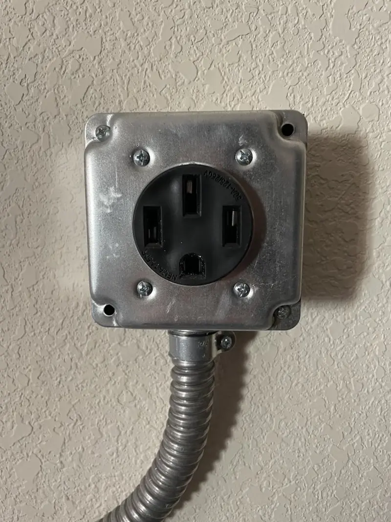 NEMA 14-50 outlet installed for Smart Home Electrical in Hamburg